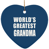 World's Greatest Grandma - Heart Ornament