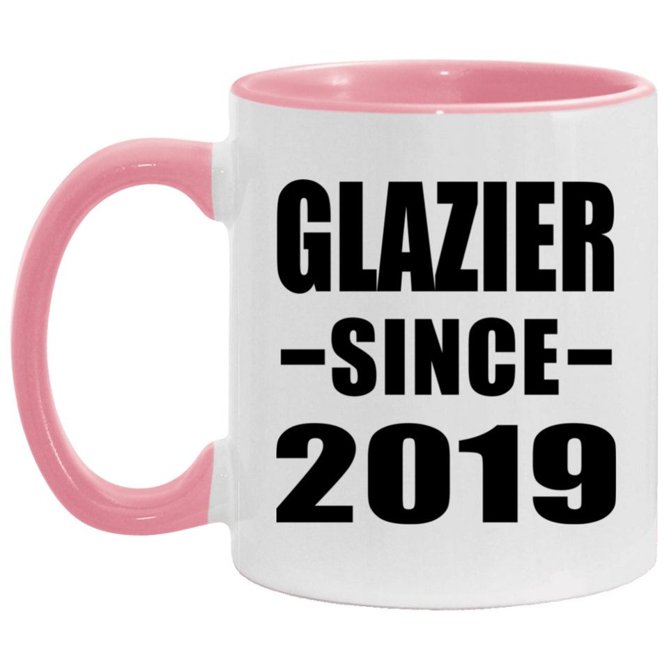 Glazier Since 2019 - 11oz Accent Mug Pink