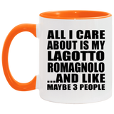 All I Care About Is My Lagotto Romagnolo - 11oz Accent Mug Orange