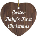 Lester Baby's First Christmas - Heart Ornament D