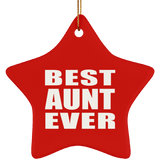 Best Aunt Ever - Star Ornament