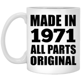 53rd Birthday Made in 1971 All Parts Original - 11oz Coffee Mug