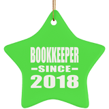 Bookkeeper Since 2018 - Star Ornament