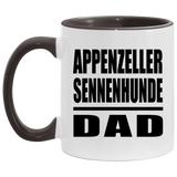 Appenzeller Sennenhunde Dad - 11oz Accent Mug Black