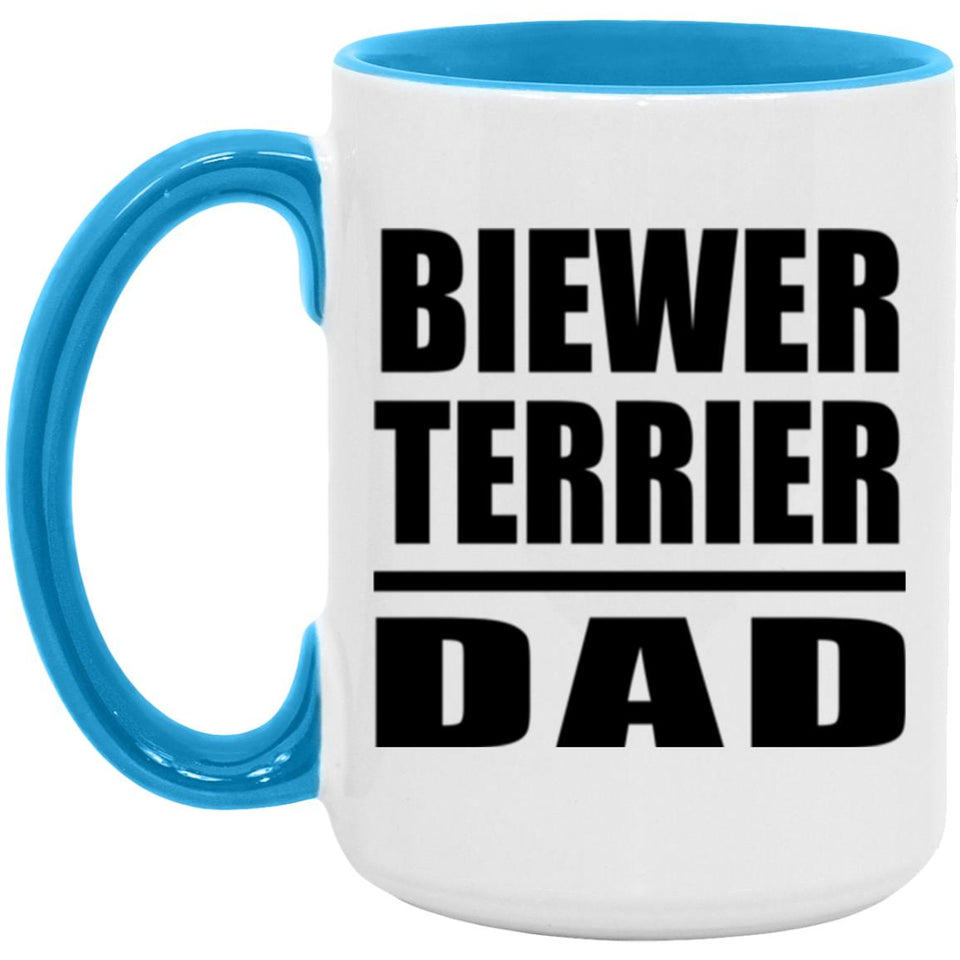 Biewer Terrier Dad - 15oz Accent Mug Blue
