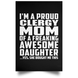 Proud Clergy Mom Of Awesome Daughter - Poster Portrait