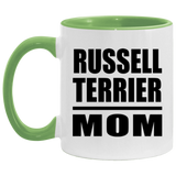 Russell Terrier Mom - 11oz Accent Mug Green