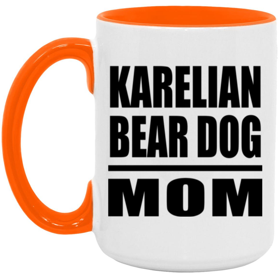 Karelian Bear Dog Mom - 15oz Accent Mug Orange