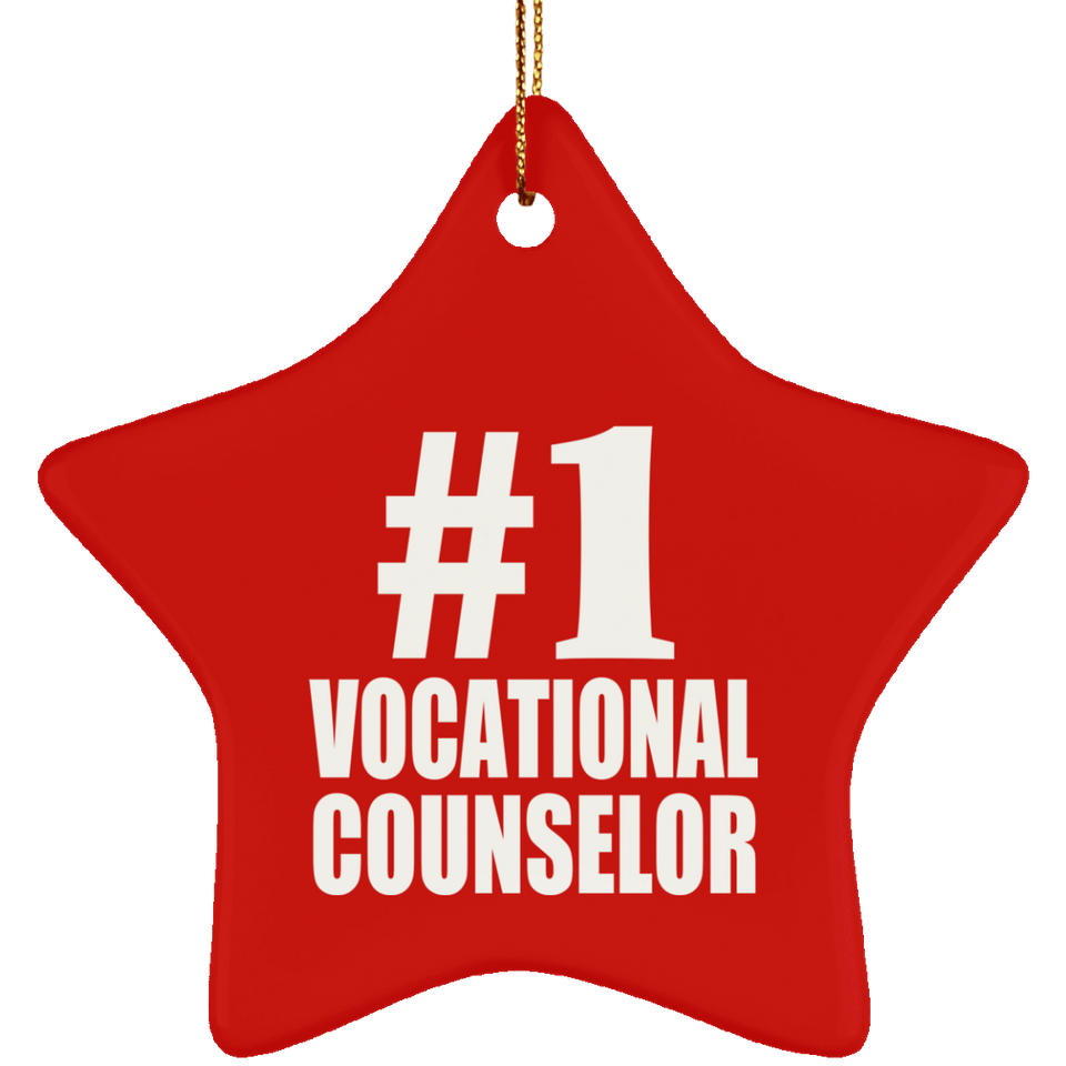 Number One #1 Vocational Counselor - Star Ornament