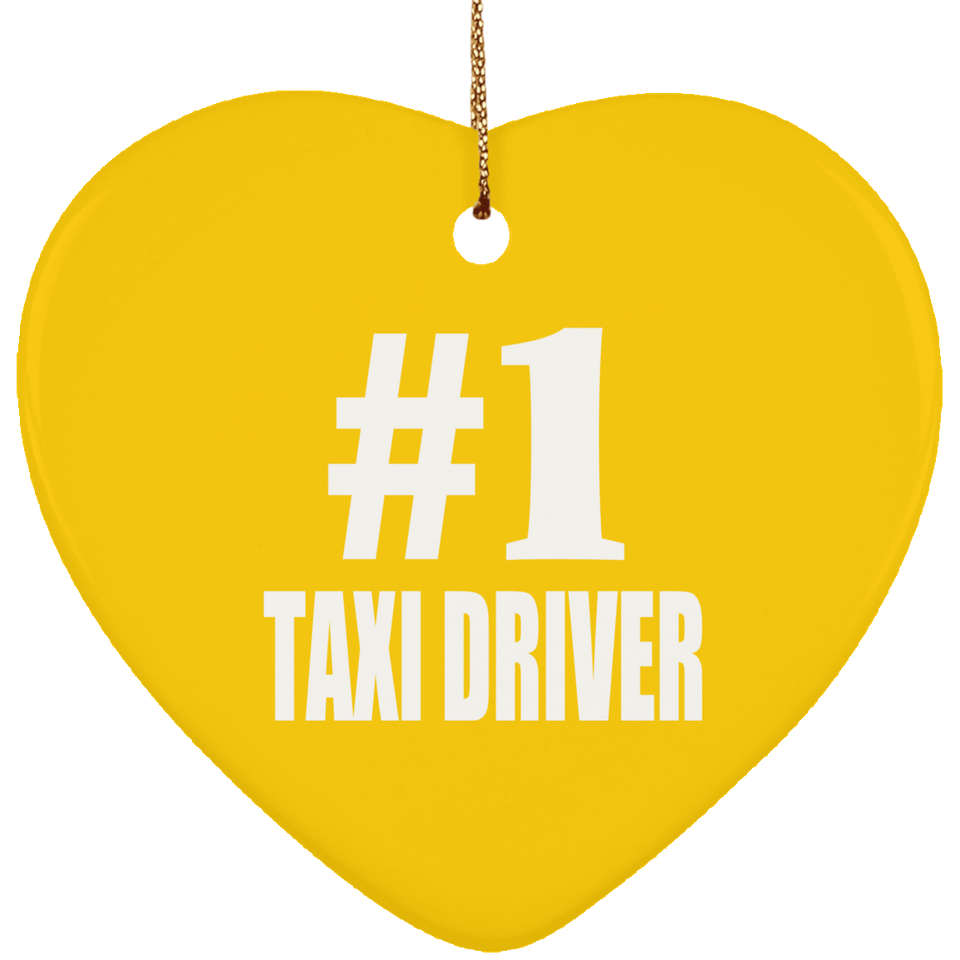 Number One #1 Taxi Driver - Heart Ornament