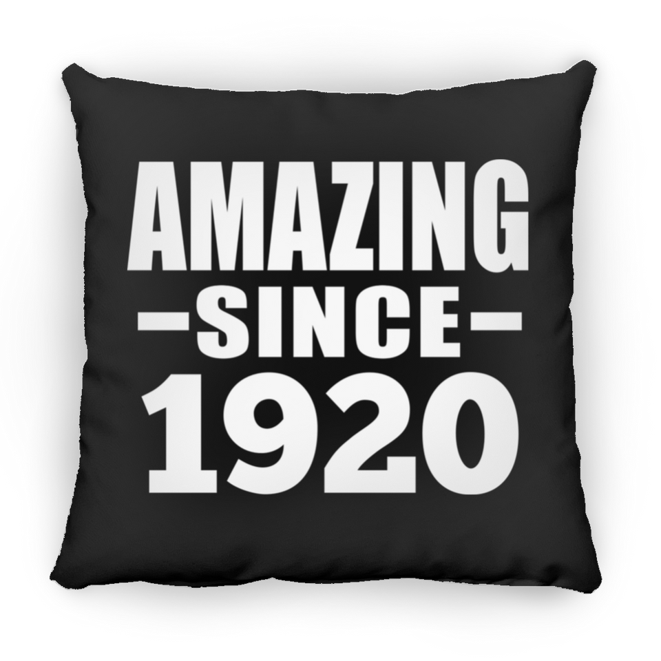 104th Birthday Amazing Since 1920 - Throw Pillow Black