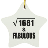 41st Birthday Square Root of 1681 & Fabulous - Star Ornament