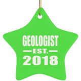 Geologist Established EST. 2018 - Star Ornament