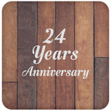 24th Anniversary 24 Years Anniversary - Drink Coaster E