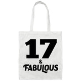 17th Birthday 17 & Fabulous - Tote Bag White