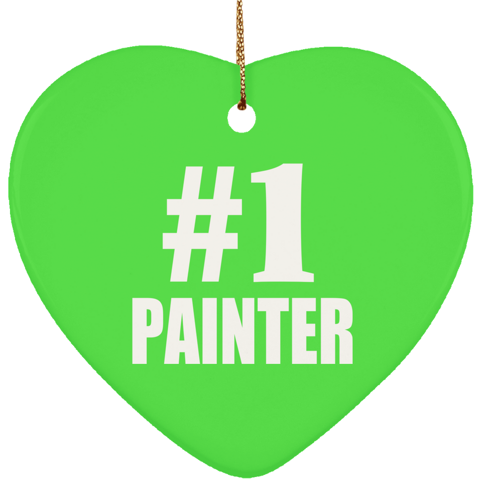 Number One #1 Painter - Heart Ornament