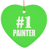 Number One #1 Painter - Heart Ornament