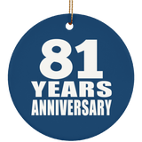 81st Anniversary 81 Years Anniversary - Circle Ornament