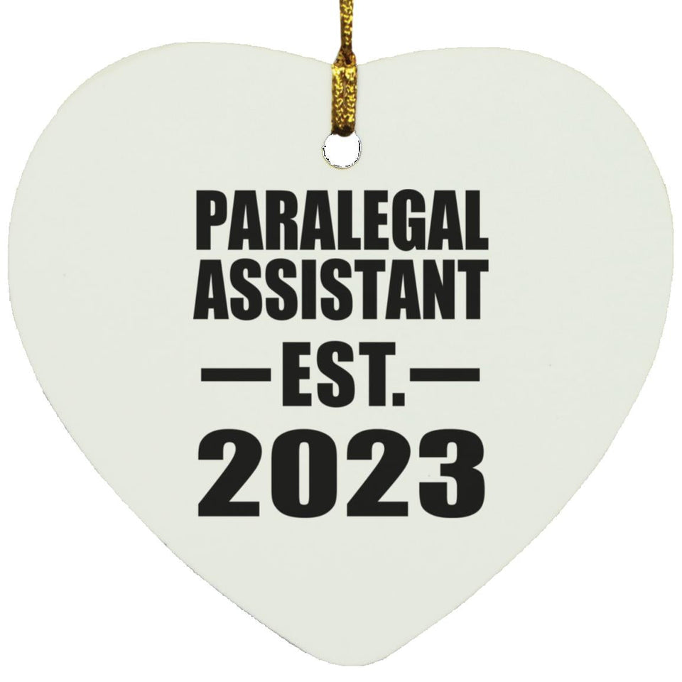 Paralegal Assistant Established EST. 2023 - Heart Ornament