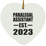 Paralegal Assistant Established EST. 2023 - Heart Ornament