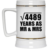 67th Anniversary Square Root of 4489 Years As Mr & Mrs - Beer Stein