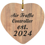 Air Traffic Controller Established Est. 2024 - Heart Ornament C