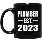 Plumber Established EST. 2023 - 11oz Coffee Mug Black