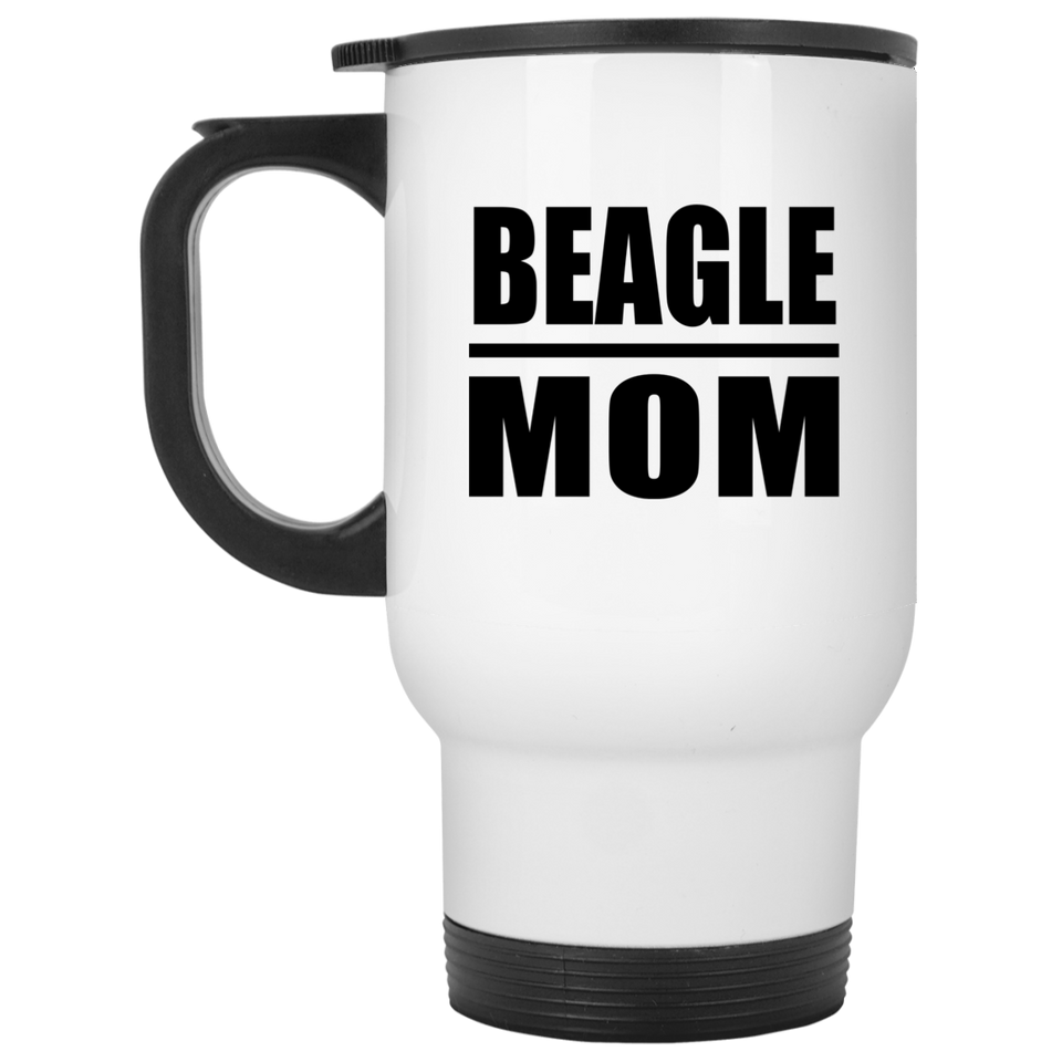 Beagle Mom - White Travel Mug