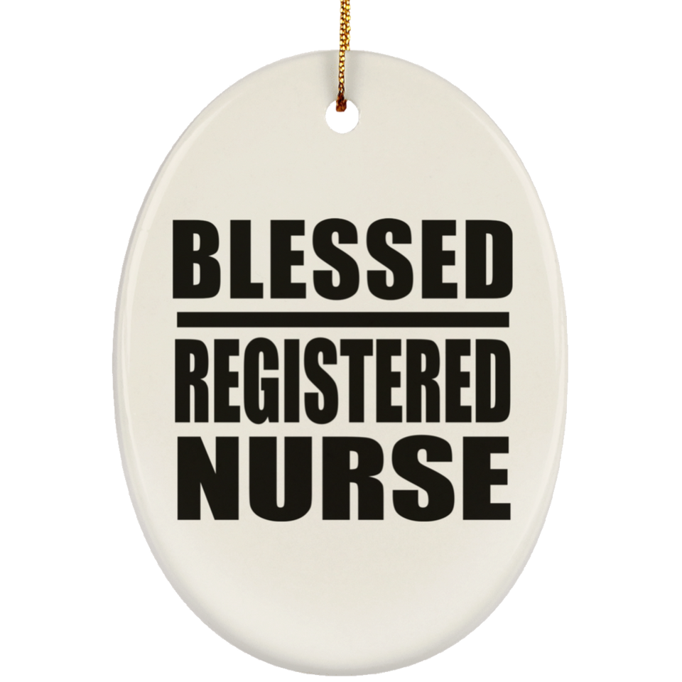 Blessed Registered Nurse - Oval Ornament