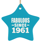 63rd Birthday Fabulous Since 1961 - Star Ornament