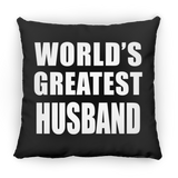 World's Greatest Husband - Throw Pillow Black