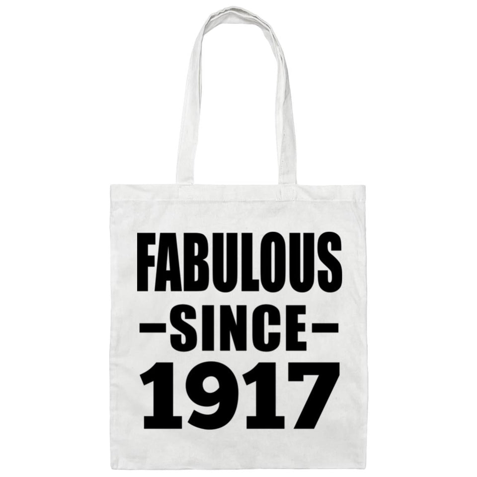107th Birthday Fabulous Since 1917 - Tote Bag White