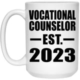Vocational Counselor Established EST. 2023 - 15oz Coffee Mug