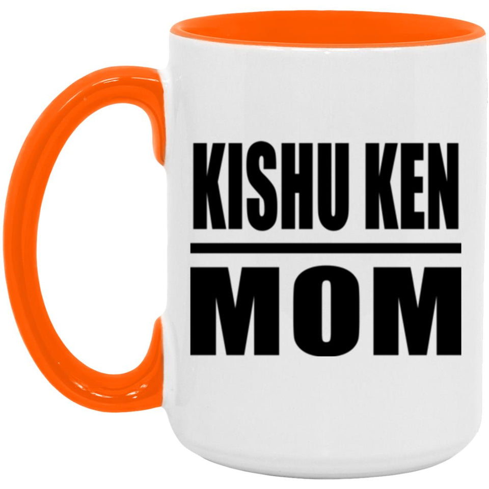 Kishu Ken Mom - 15oz Accent Mug Orange