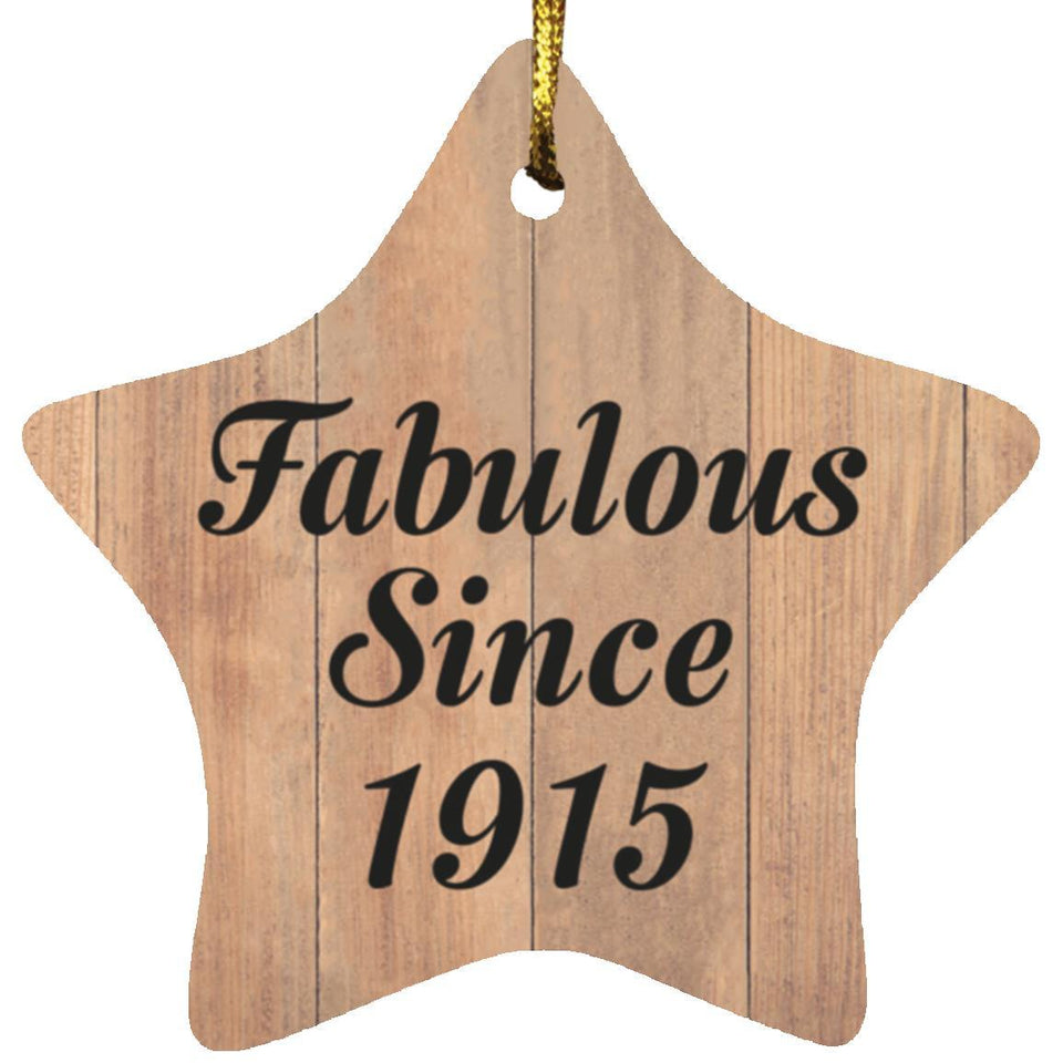 109th Birthday Fabulous Since 1915 - Star Ornament C