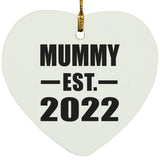 Mummy Established EST. 2022 - Heart Ornament