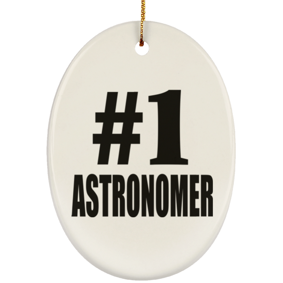 Number One #1 Astronomer - Oval Ornament