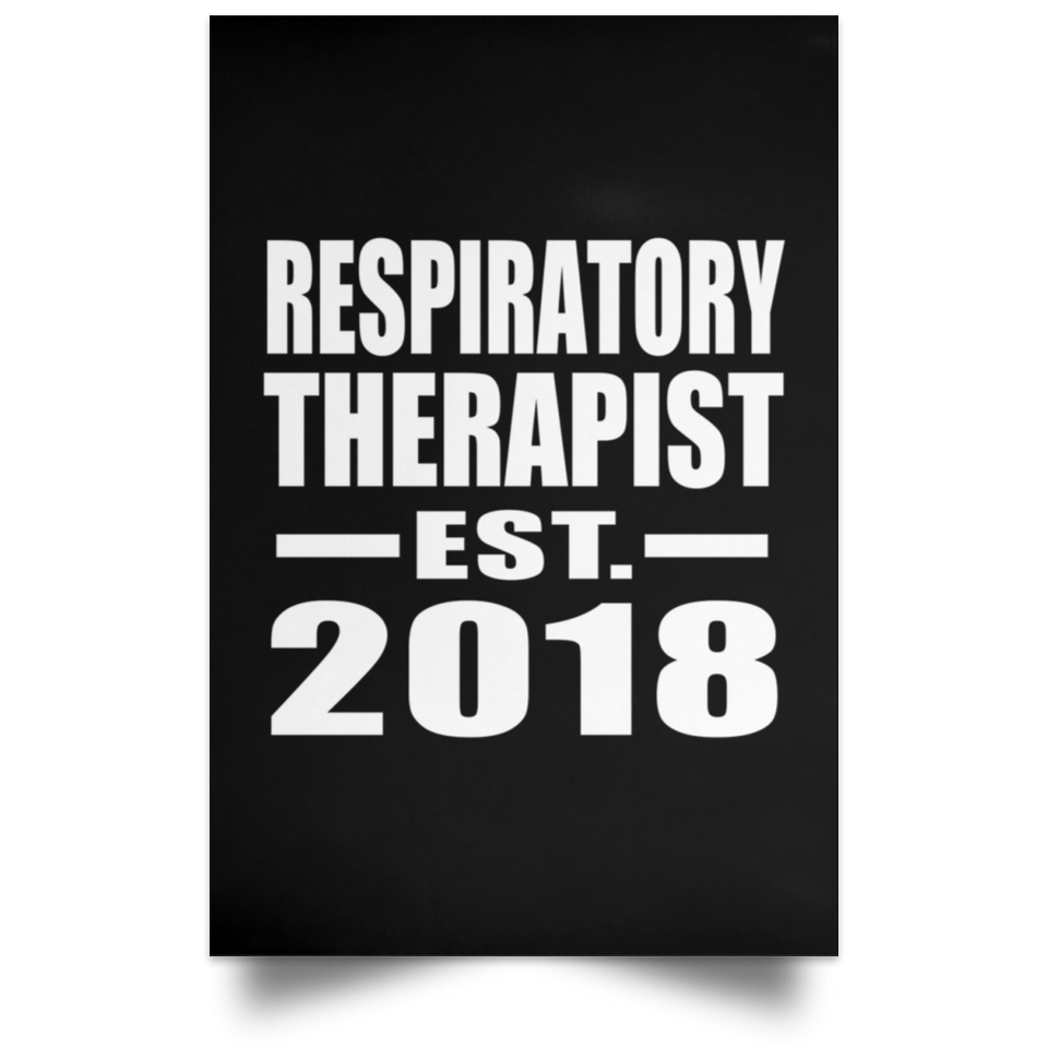 Respiratory Therapist Established EST. 2018 - Poster Portrait