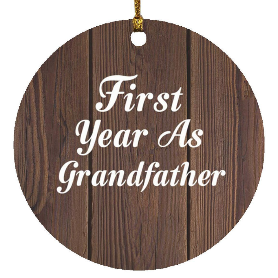 First Year As Grandfather - Circle Ornament D