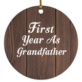 First Year As Grandfather - Circle Ornament D
