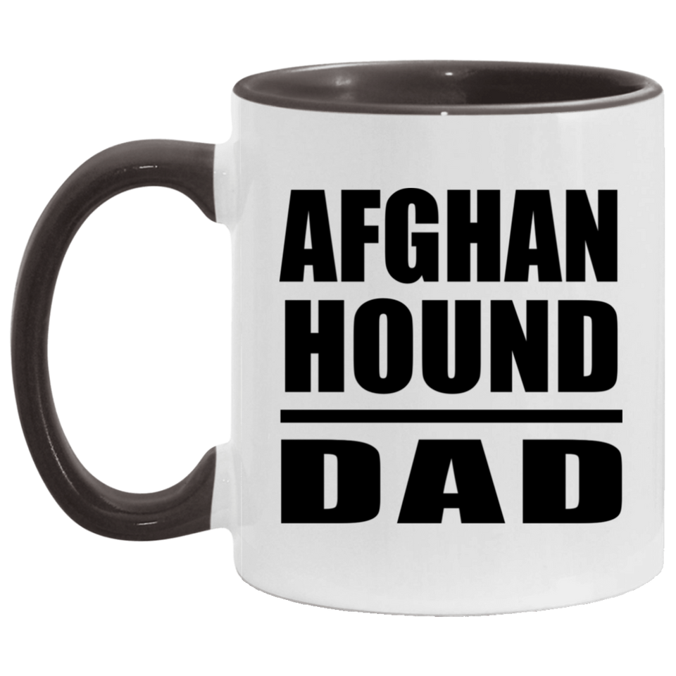 Afghan Hound Dad - 11oz Accent Mug Black