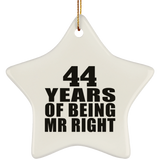 44th Anniversary 44 Years Of Being Mr Right - Star Ornament