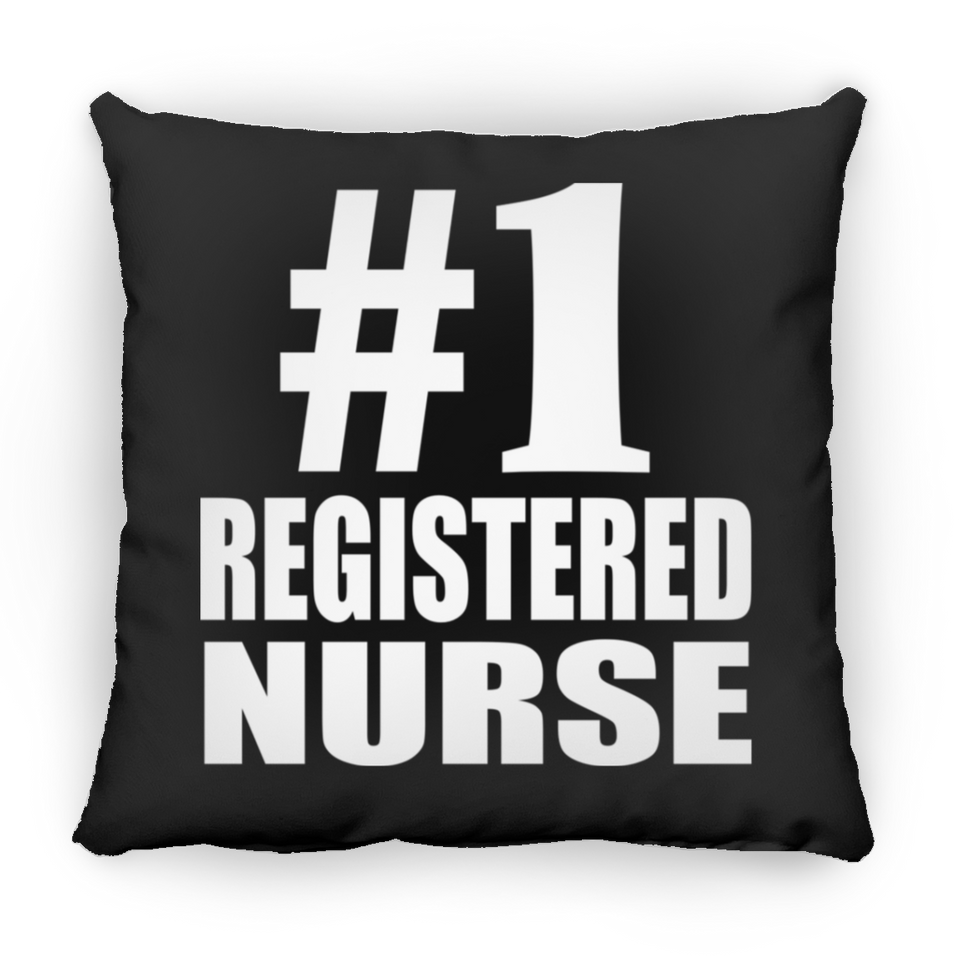 Number One #1 Registered Nurse - Throw Pillow Black