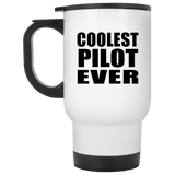 Coolest Pilot Ever - White Travel Mug