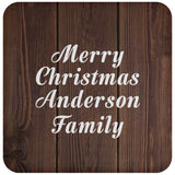 Merry Christmas Anderson Family - Drink Coaster D