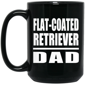 Flat-Coated Retriever Dad - 15oz Coffee Mug Black