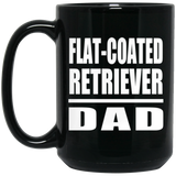 Flat-Coated Retriever Dad - 15oz Coffee Mug Black