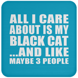 All I Care About Is My Black Cat - Drink Coaster