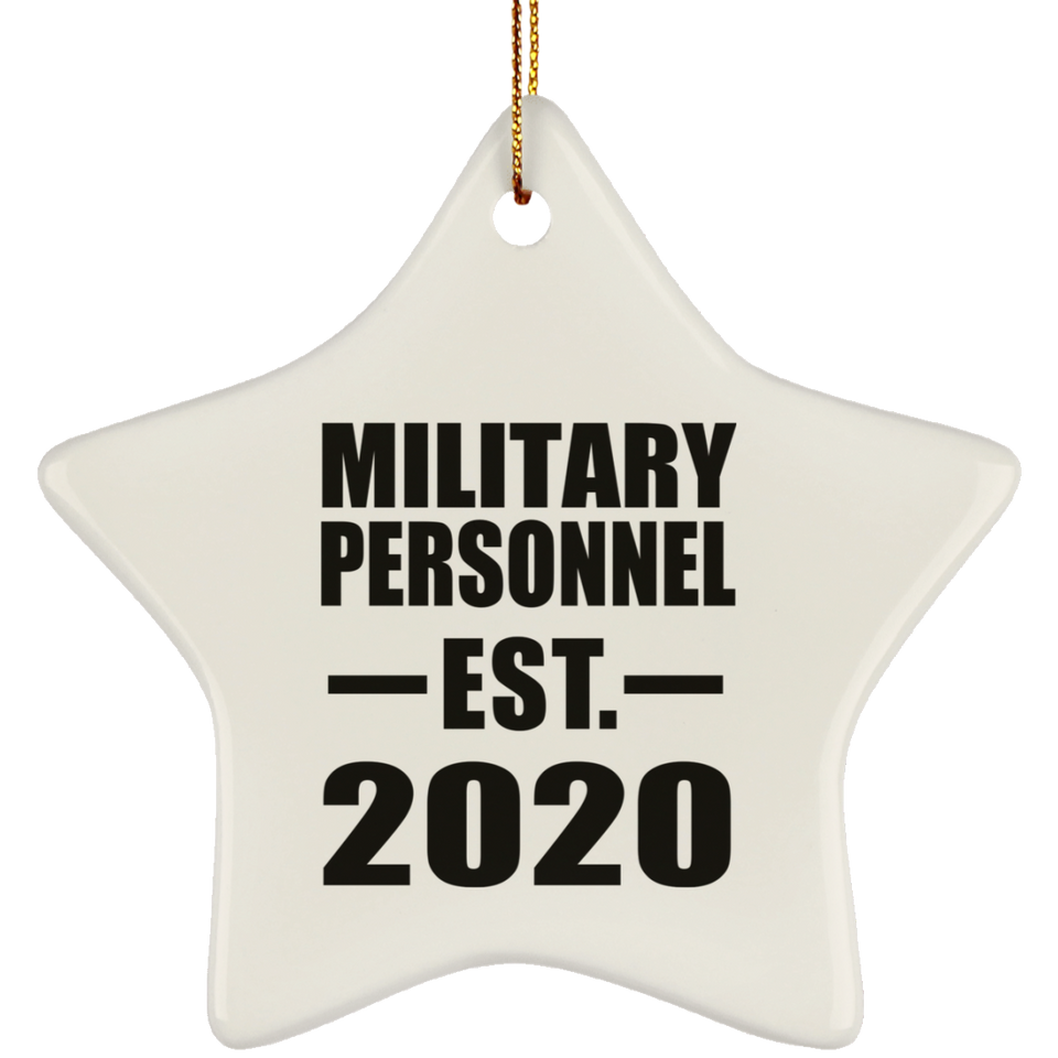 Military Personnel Established EST. 2020 - Star Ornament