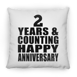 Happy 2nd Anniversary 2 Years & Counting - Throw Pillow